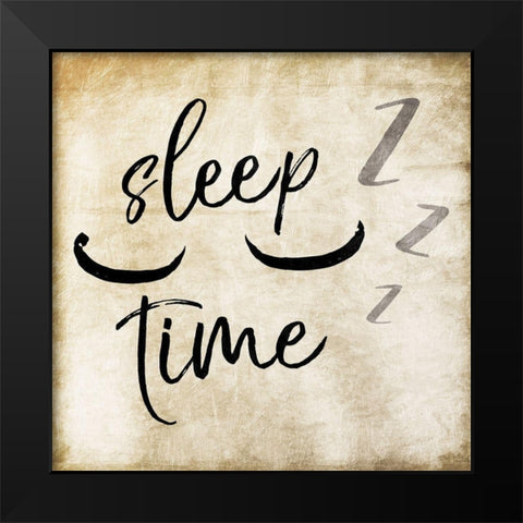 Sleep Time Black Modern Wood Framed Art Print by Villa, Mlli