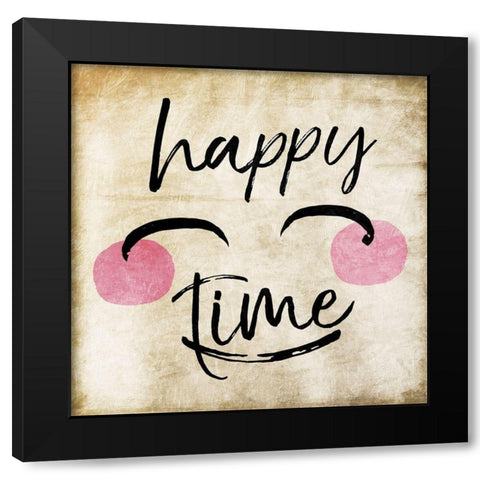 Happy Time Black Modern Wood Framed Art Print by Villa, Mlli
