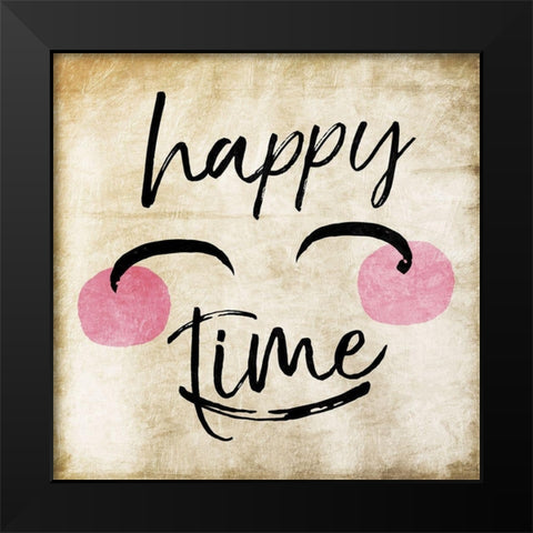 Happy Time Black Modern Wood Framed Art Print by Villa, Mlli