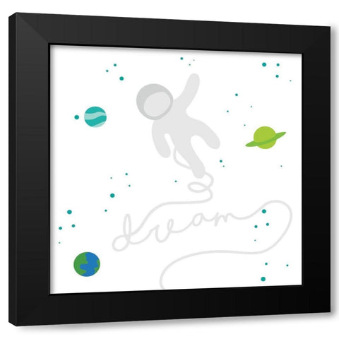 Out There Space Black Modern Wood Framed Art Print by Villa, Mlli