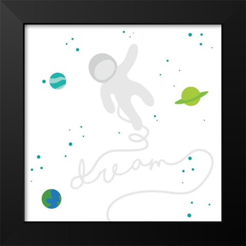 Out There Space Black Modern Wood Framed Art Print by Villa, Mlli