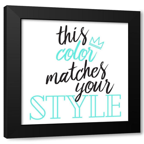 King Of Style Black Modern Wood Framed Art Print by Villa, Mlli