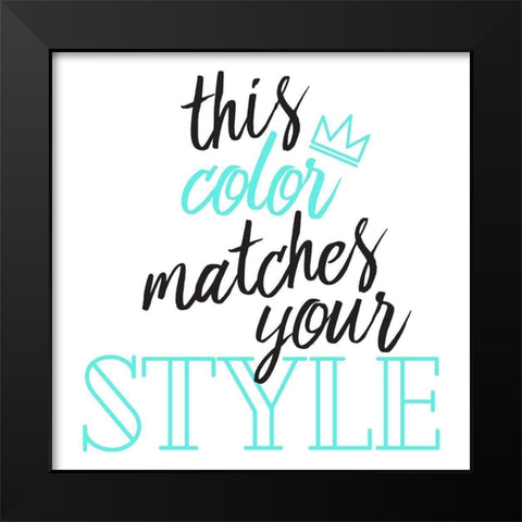 King Of Style Black Modern Wood Framed Art Print by Villa, Mlli
