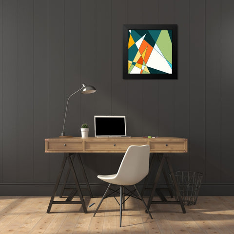 Geo Fun Black Modern Wood Framed Art Print by Villa, Mlli