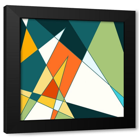 Geo Fun Black Modern Wood Framed Art Print with Double Matting by Villa, Mlli