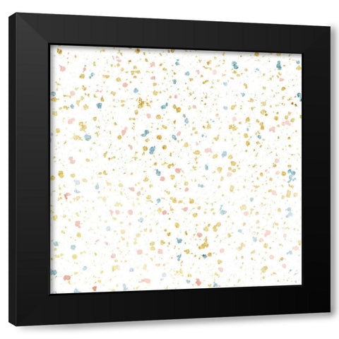Fun Speckles Black Modern Wood Framed Art Print with Double Matting by Villa, Mlli