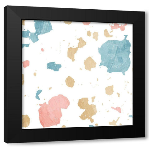 Fun Big Speckles Black Modern Wood Framed Art Print with Double Matting by Villa, Mlli