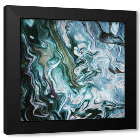 Body Flow Black Modern Wood Framed Art Print by Villa, Mlli