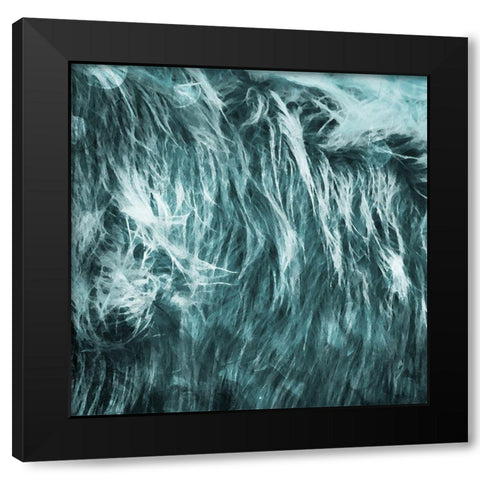 Iceberg Teal Black Modern Wood Framed Art Print with Double Matting by Villa, Mlli