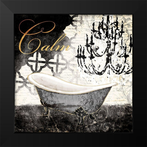 Calm Tub Black Modern Wood Framed Art Print by Villa, Mlli
