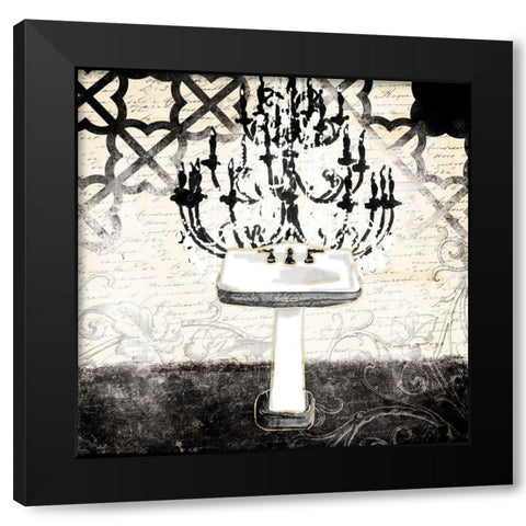 Black Cream Sink Black Modern Wood Framed Art Print by Villa, Mlli