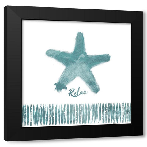 Relax Star Black Modern Wood Framed Art Print with Double Matting by Villa, Mlli