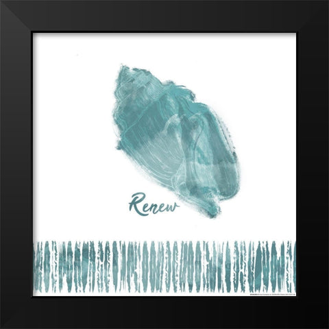 Renew Shell Black Modern Wood Framed Art Print by Villa, Mlli