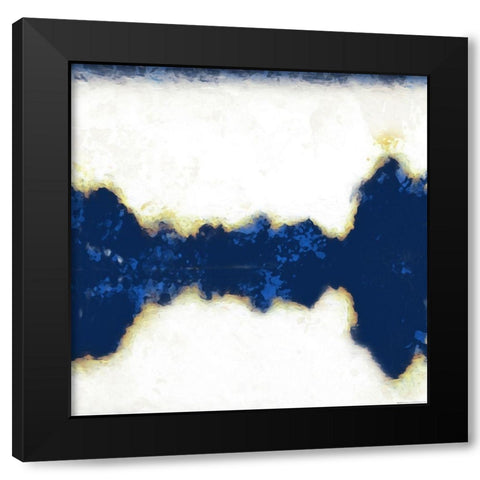 Blue Crack In Time Black Modern Wood Framed Art Print by Villa, Mlli