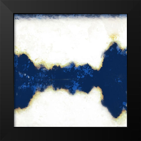 Blue Crack In Time Black Modern Wood Framed Art Print by Villa, Mlli