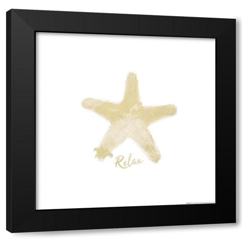 Sandy Star Black Modern Wood Framed Art Print with Double Matting by Villa, Mlli