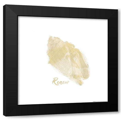 Sandy Shell Black Modern Wood Framed Art Print with Double Matting by Villa, Mlli