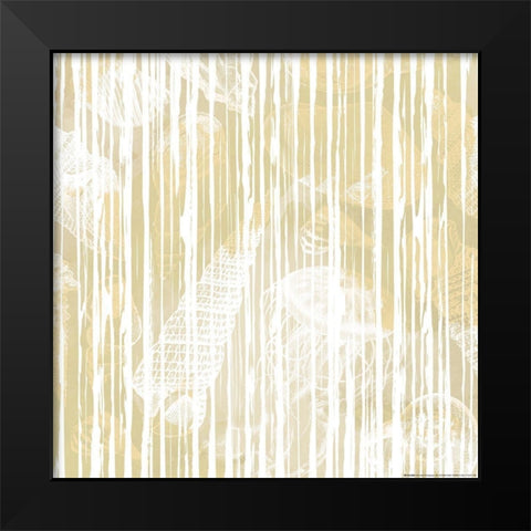 Sandy Stripes Black Modern Wood Framed Art Print by Villa, Mlli