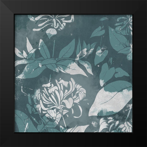 Silver Flower Close Ups Black Modern Wood Framed Art Print by Villa, Mlli
