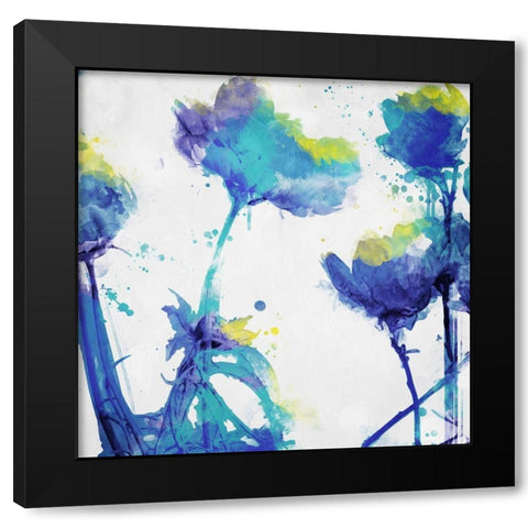 Flowers are Watered Mate Black Modern Wood Framed Art Print with Double Matting by Villa, Mlli