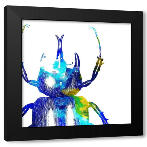 Water Bugs Black Modern Wood Framed Art Print by Villa, Mlli