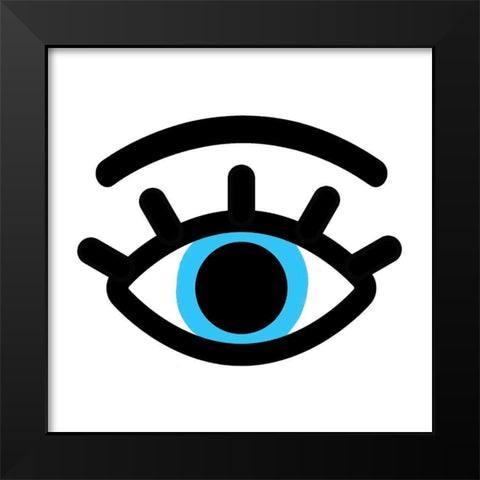 Blue Eye Black Modern Wood Framed Art Print by Villa, Milli