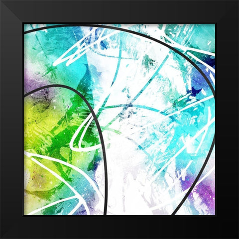 Calm Chaos Black Modern Wood Framed Art Print by Villa, Mlli