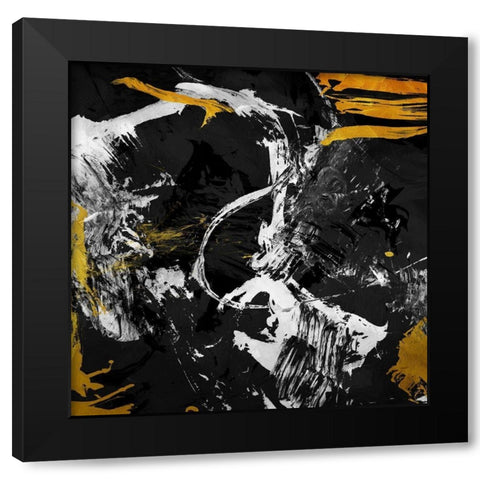 Dark Gold Frost Black Modern Wood Framed Art Print with Double Matting by Villa, Mlli