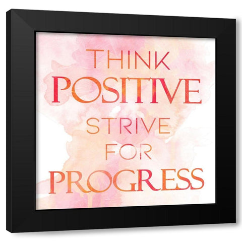 Positive Black Modern Wood Framed Art Print by Villa, Mlli