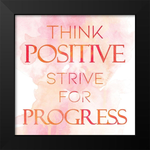 Positive Black Modern Wood Framed Art Print by Villa, Mlli