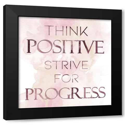 Positive Blush Black Modern Wood Framed Art Print with Double Matting by Villa, Mlli