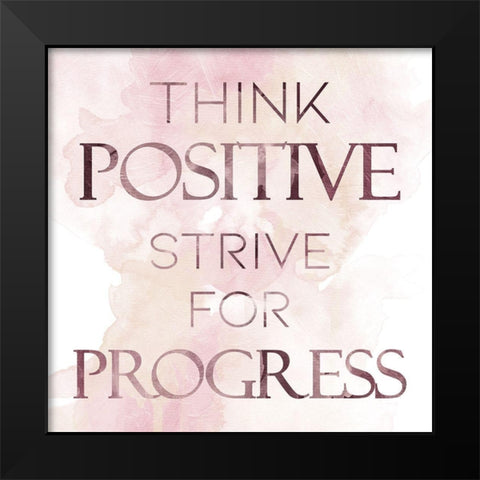 Positive Blush Black Modern Wood Framed Art Print by Villa, Mlli