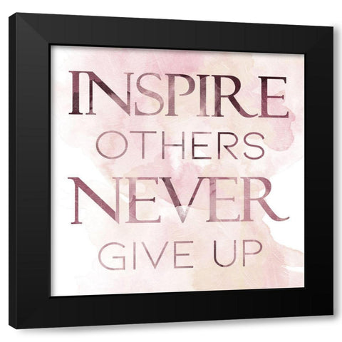 Inspire Blush Black Modern Wood Framed Art Print by Villa, Mlli