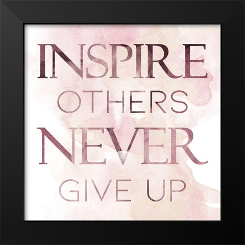 Inspire Blush Black Modern Wood Framed Art Print by Villa, Mlli