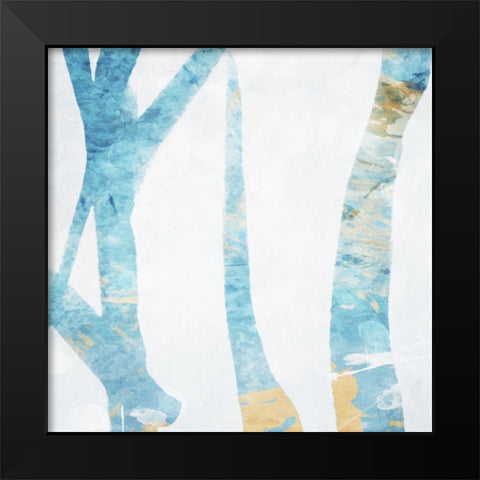 Birch Blue Mate Black Modern Wood Framed Art Print by Villa, Milli