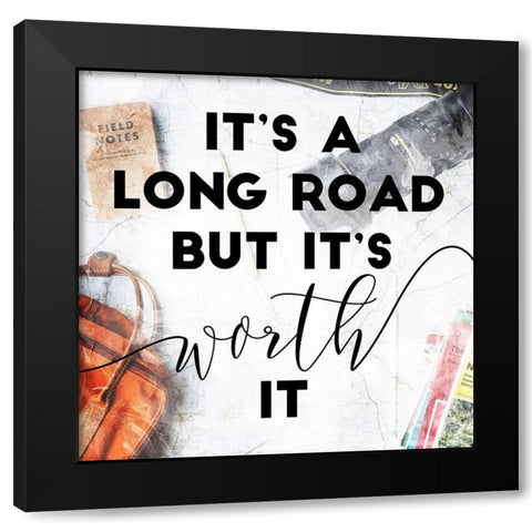 Worth Black Modern Wood Framed Art Print with Double Matting by Villa, Mlli