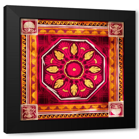 Hot Medallion Black Modern Wood Framed Art Print with Double Matting by Villa, Mlli