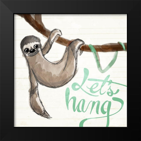 Lets Hang Black Modern Wood Framed Art Print by Villa, Mlli