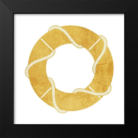 Gold Floaty Black Modern Wood Framed Art Print by Villa, Mlli