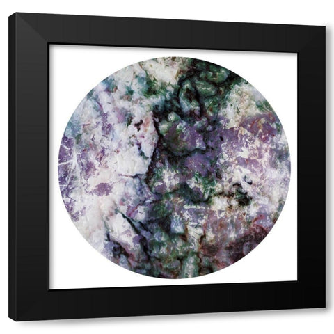 Light Smog Abstract Circle Black Modern Wood Framed Art Print with Double Matting by Villa, Mlli