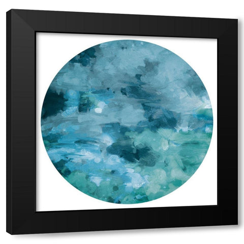 More Cloudy With Chance Circle Black Modern Wood Framed Art Print with Double Matting by Villa, Mlli
