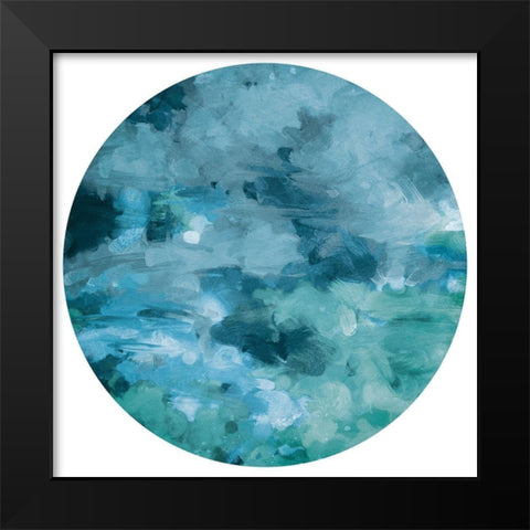 More Cloudy With Chance Circle Black Modern Wood Framed Art Print by Villa, Mlli