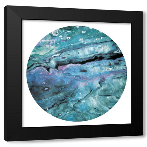 Unclear Waters Circle Black Modern Wood Framed Art Print with Double Matting by Villa, Mlli