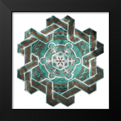 GB Medallion Plate Mate Black Modern Wood Framed Art Print by Villa, Mlli