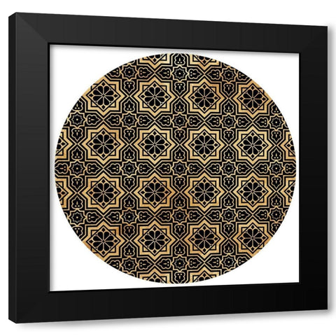 Dont Get Lost Circle Black Modern Wood Framed Art Print with Double Matting by Villa, Milli