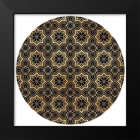 Dont Get Lost Circle Black Modern Wood Framed Art Print by Villa, Milli