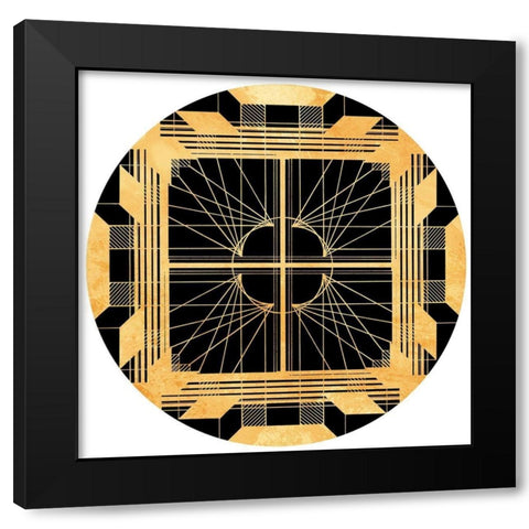 Lost Architecture Circle Black Modern Wood Framed Art Print by Villa, Milli