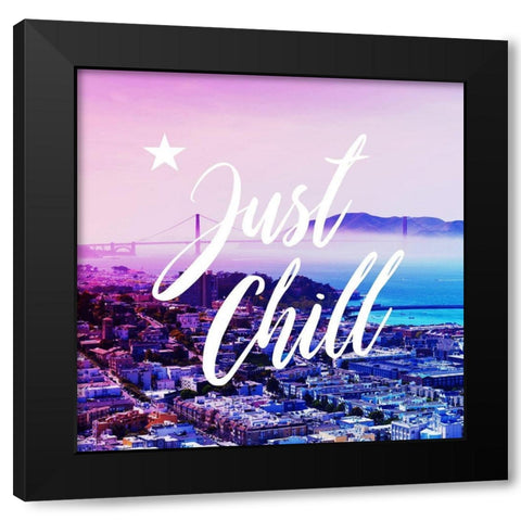 Just Chill Two Black Modern Wood Framed Art Print with Double Matting by Villa, Mlli
