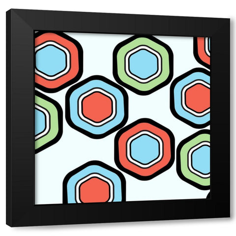 Colorful Honey Black Modern Wood Framed Art Print with Double Matting by Villa, Mlli