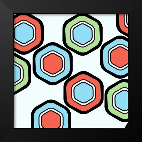 Colorful Honey Black Modern Wood Framed Art Print by Villa, Mlli